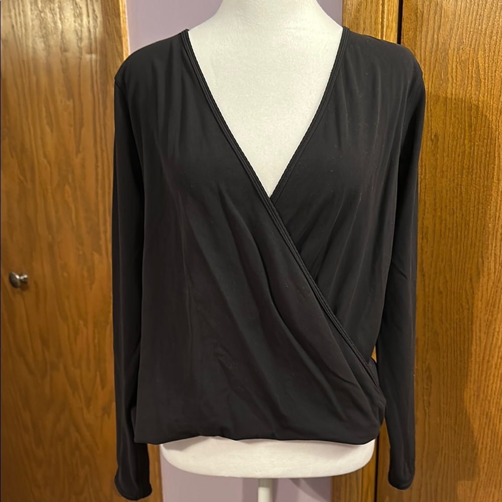 lululemon athletica Black Long Sleeve Wrap Top